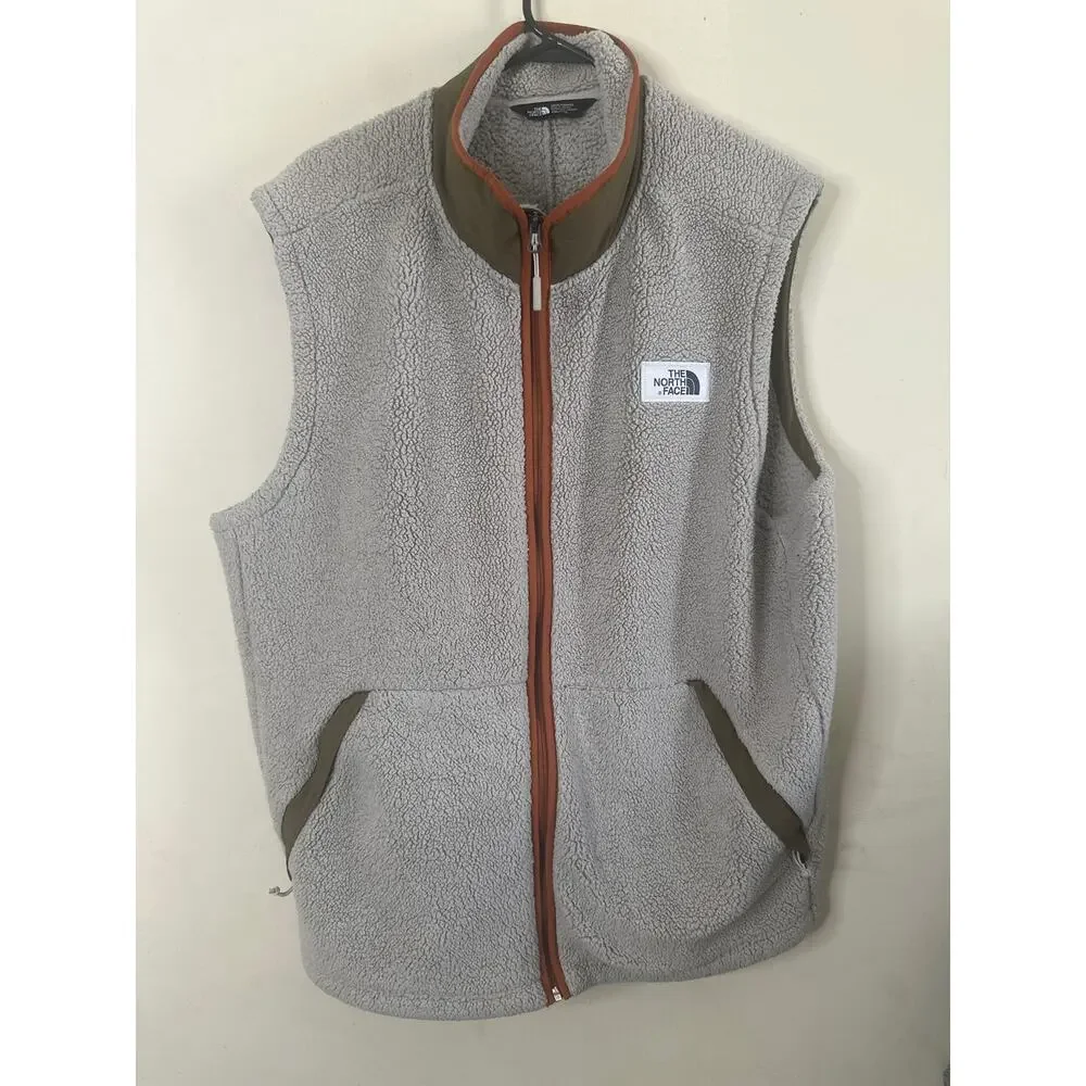 THE NORTH FACE Men's Classic Full-Zip Vest 2XL Beige W